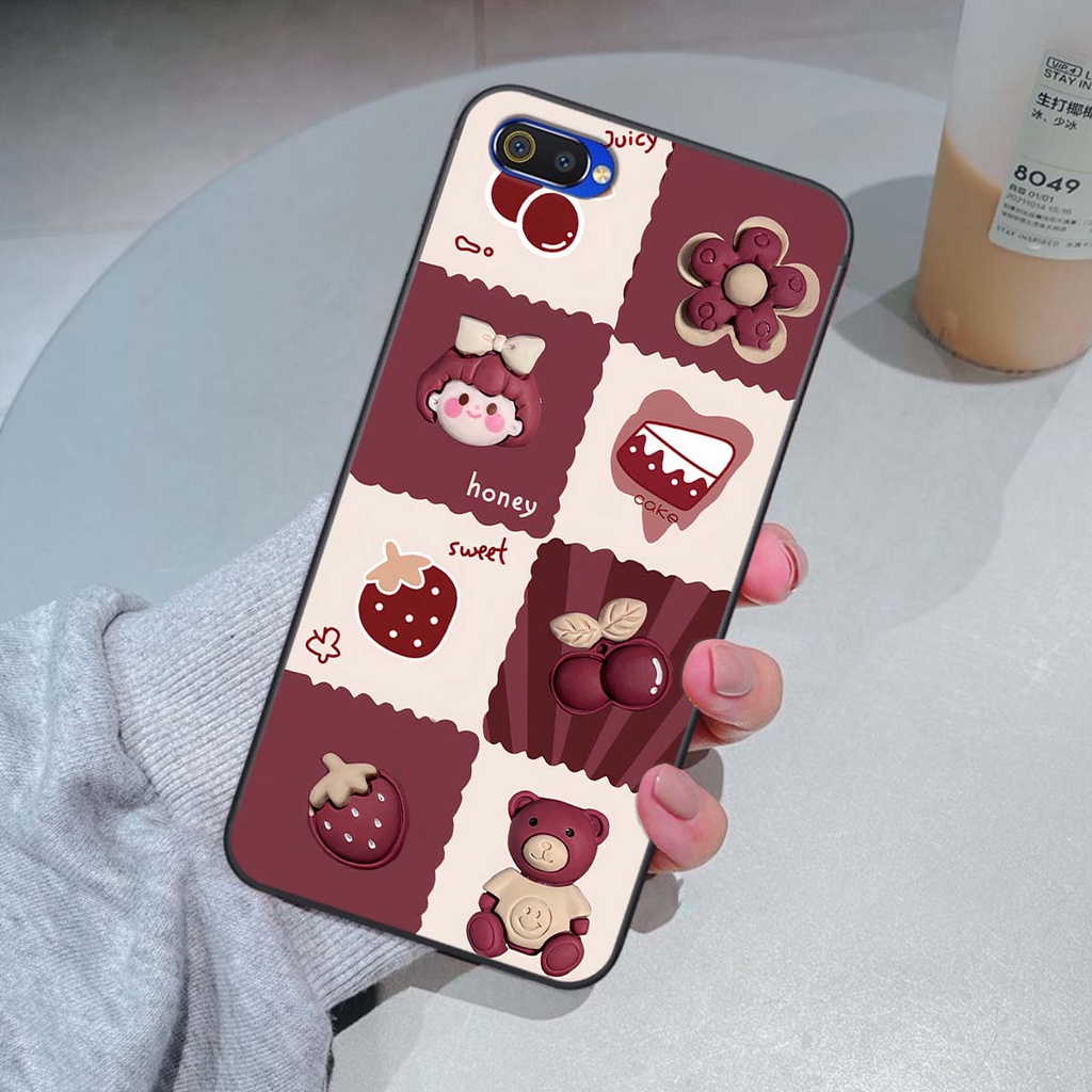 Ốp Realme C1 / C2 in hình trái tim, caro kẹo ngọt đầy cá tính siêu đẹp siêu chất