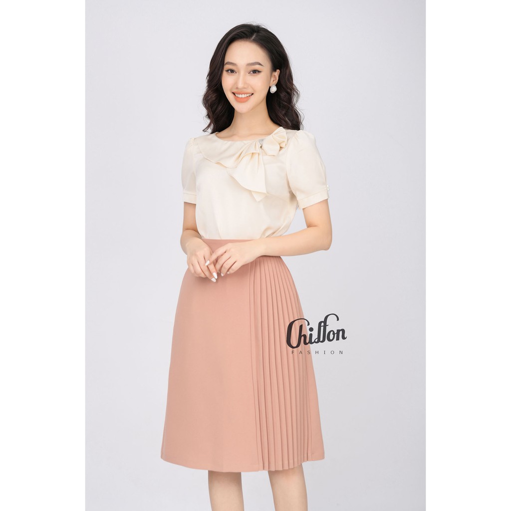 Áo sơ mi lụa công sở thiết kế Chiffon