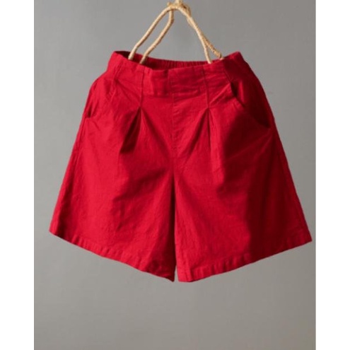 Quần short nữ trơn dáng rộng full size 42-73kg,chất đũi mềm mịn thoáng mát - Tặng 1 chíp ren nữ bất kỳ