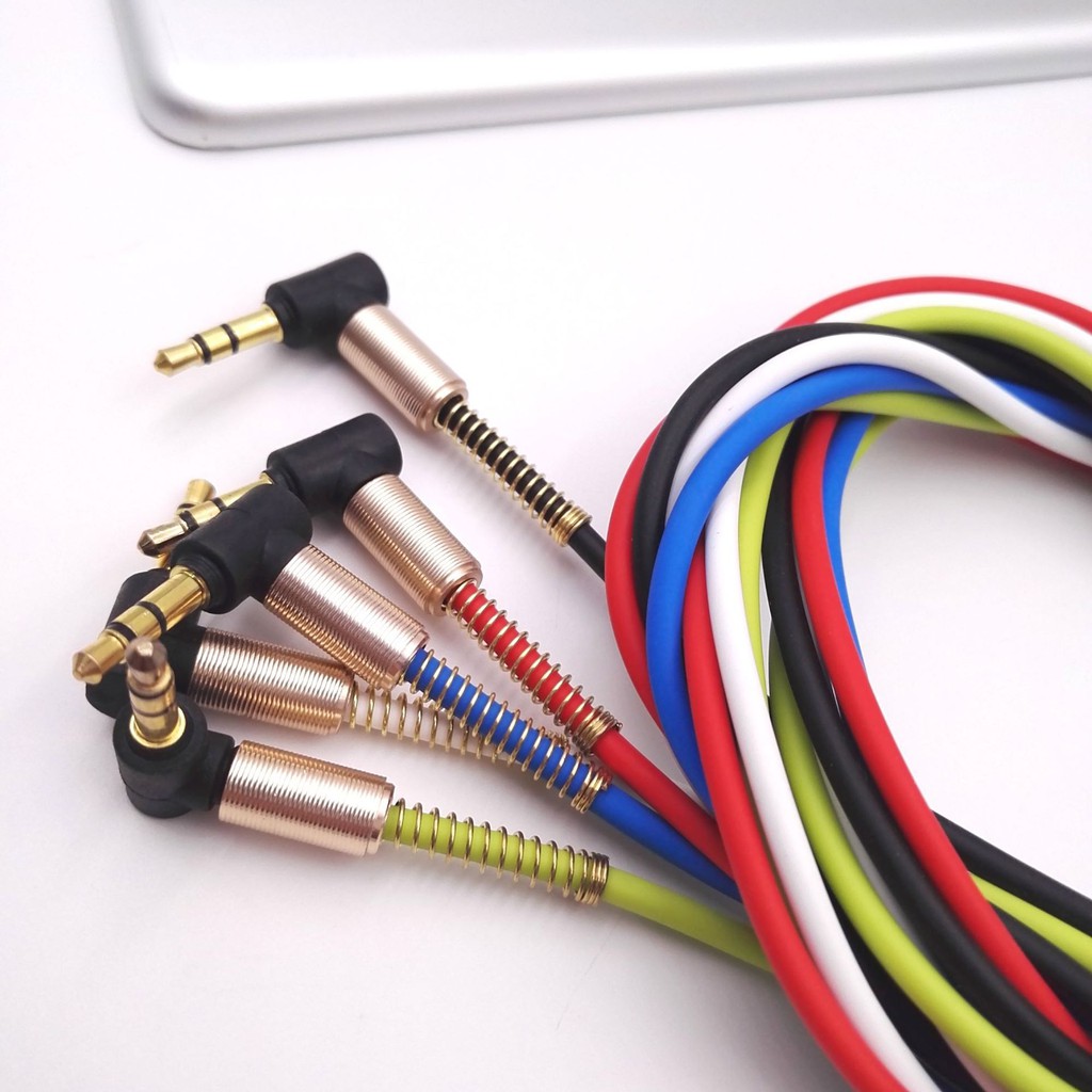 Dây Cáp Âm Thanh 3.5Mm Đầu Dẹt Góc 90 Độ Dài 1m Tiện Dụng