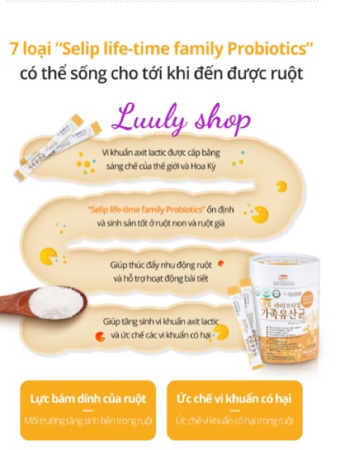 Men vi sinh Selip Hàn Quốc