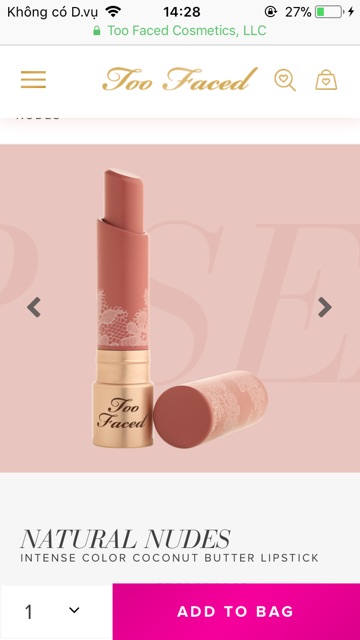 Son Too Faced dòng Peach Kiss (order)