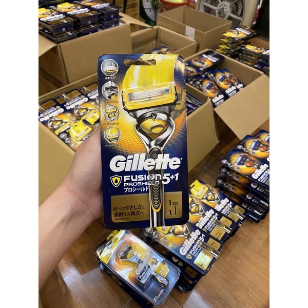 Bộ dao cạo râu Nhật Bản cao cấp 5 lưỡi Gillette Fusion Proglide (Cán Dao + Lưỡi Dao + Đầu bảo vệ) [HangNhat] [Mô-Mô-ShBộ