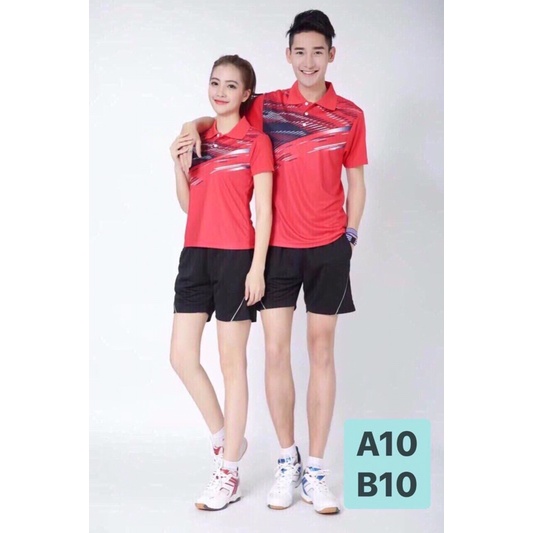 Bộ Quần áo Cầu Lông NILINH ( nam nữ )Chất liệu vải mè lưới uni, thấm hút mồ hôi ( hàng bao đẹp)