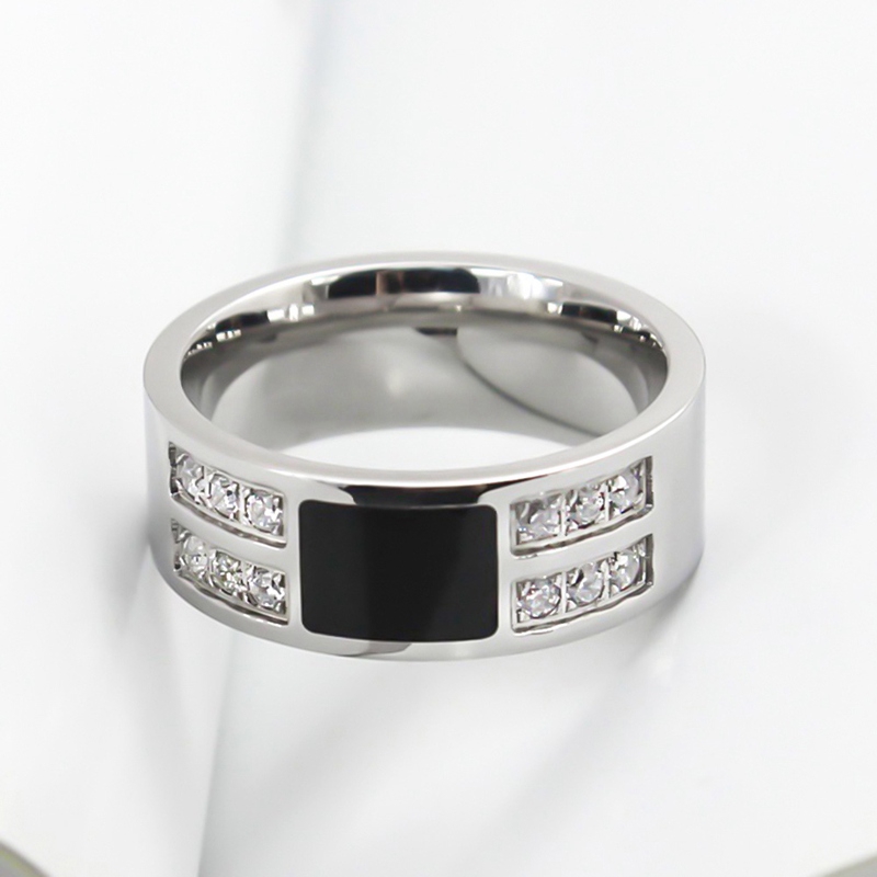 Nhẫn đính đá zircon phong cách thời trang cao cấp dành cho phái mạnh