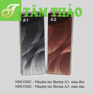 Nhuộm tóc Thái Lan Berina A1- màu đen, A2 - màu nâu 8850398080076, 88850398080083