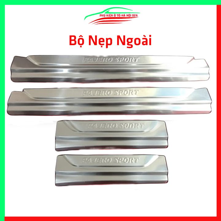 Bộ nẹp bước chân inox ô tô Mitsubishi Pajero chống trầy làm đẹp ô tô