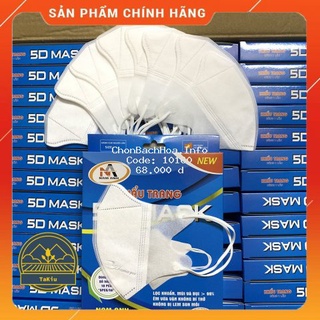 Hộp 10 cái khẩu trang 5d màu trắng