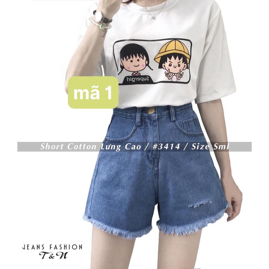 QUẦN SHORT JEAN NỮ, Quần Bò cạp cao lưng siêu cao giá rẽ. Sooc đùi mẫu trơn và rách siêu mát mùa hè [HÌNH TỰ CHỤP] | BigBuy360 - bigbuy360.vn