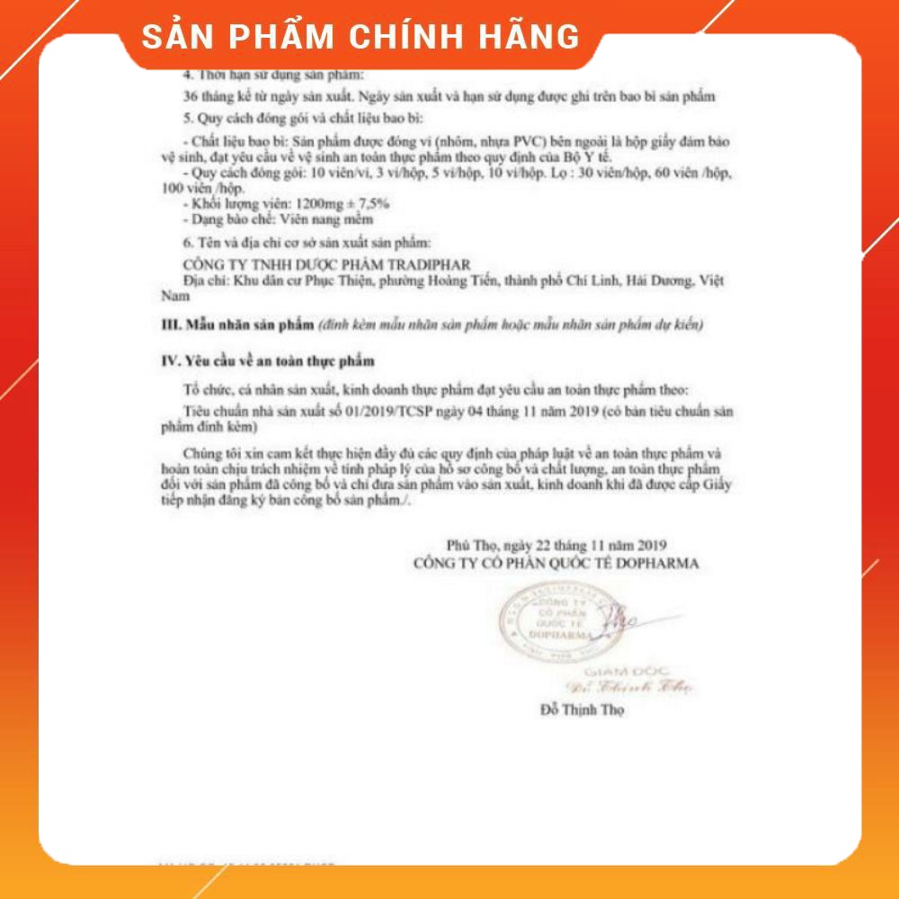 Viên uống trắng da Glutathione 600 Dr Lacir hộp 30 viên hàng chính hãng 100% NGUYÊN MÃ