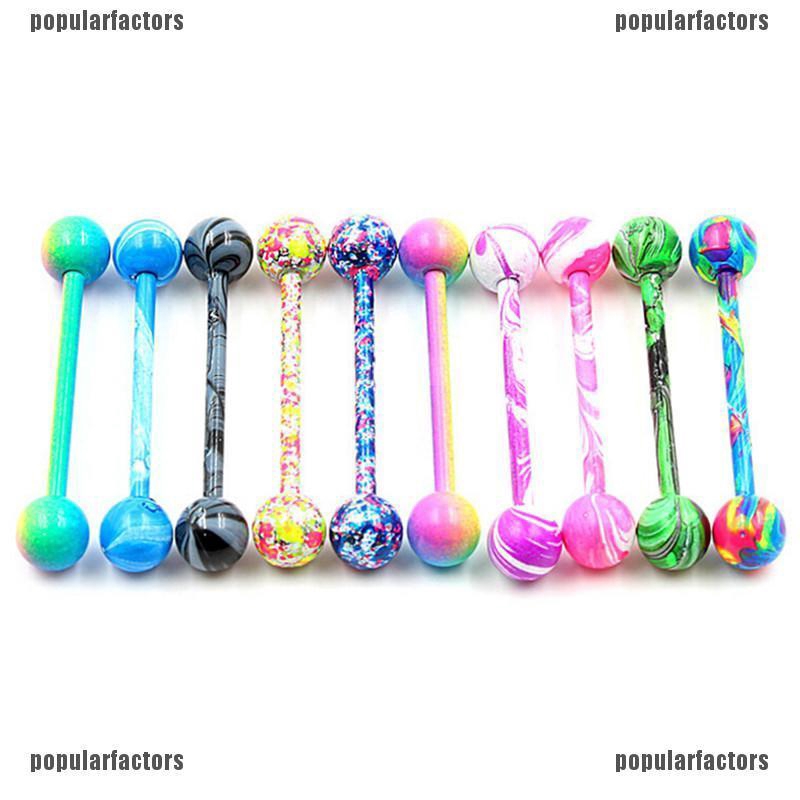 Bộ 10 Khuyên Xỏ Cơ Thể Bằng Thép Không Gỉ Cá Tính