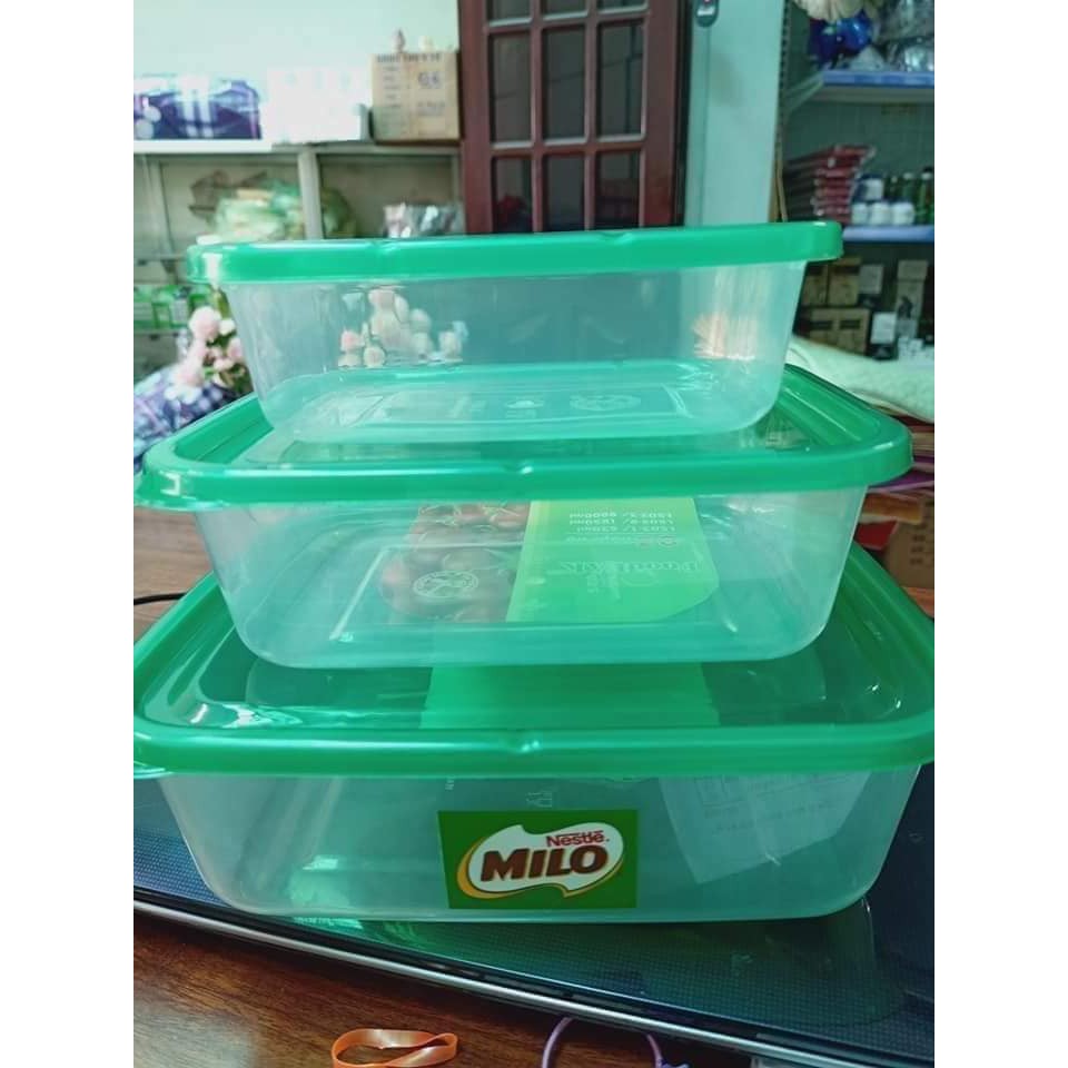 bộ 3 hộp nhựa FoodPark Đại Đồng Tiến cao cấp, an toàn (hàng tặng Milo)