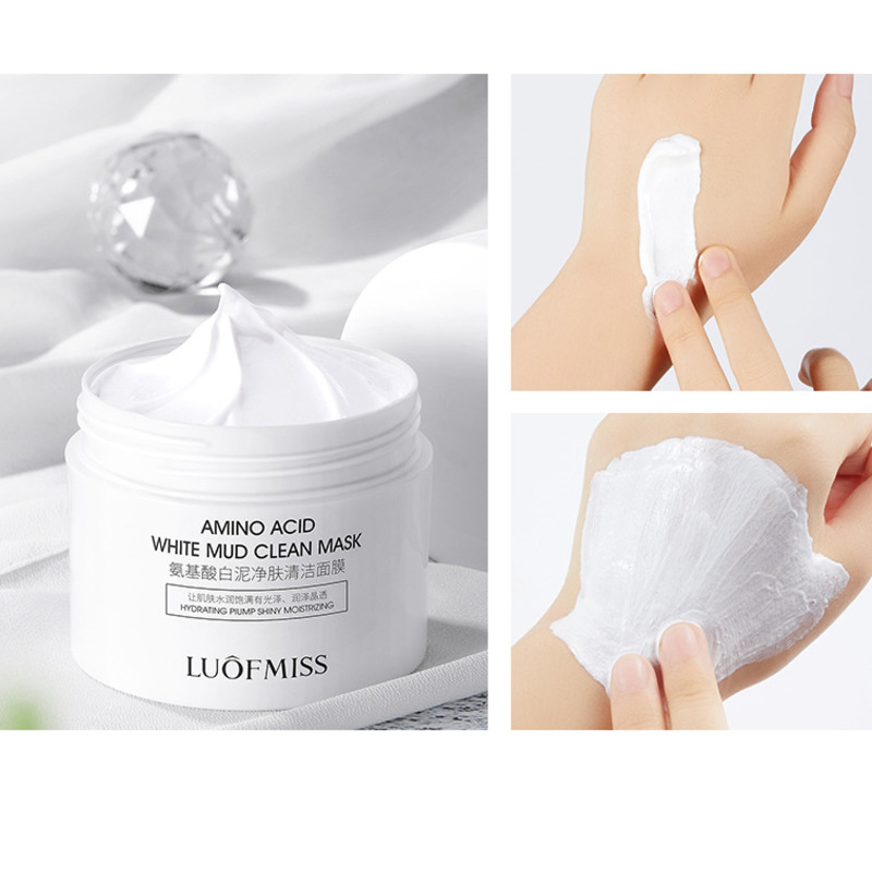 Luofanmeixi Amino Acid White Clay Cleansing Mask Replenishing Moisturizing, Improving Dryness And Firming Oil Control Mask
