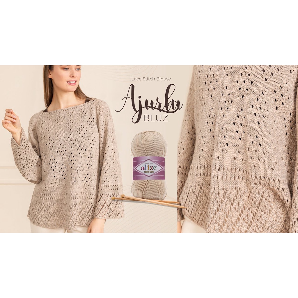 Len sợi Alize Cotton gold