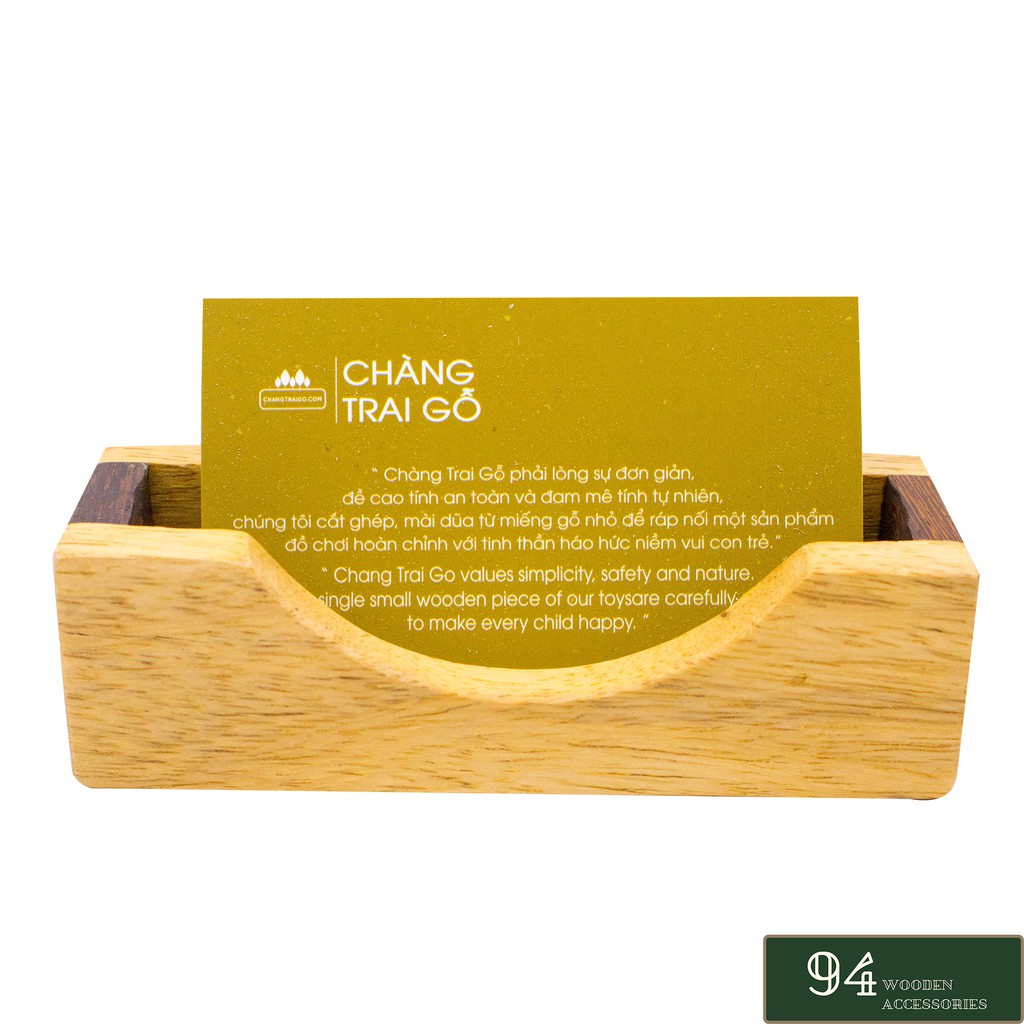 Hộp gỗ đựng namecard, dụng cụ văn phòng, nhỏ gọn tiện ích, hộp đựng danh thiếp, 100% gỗ tự nhiên, vân gỗ tự nhiên