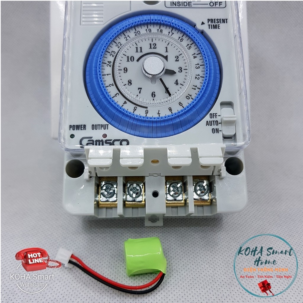 Timer công tắc hẹn giờ Camsco - TB35N (Tặng kèm pin lưu )