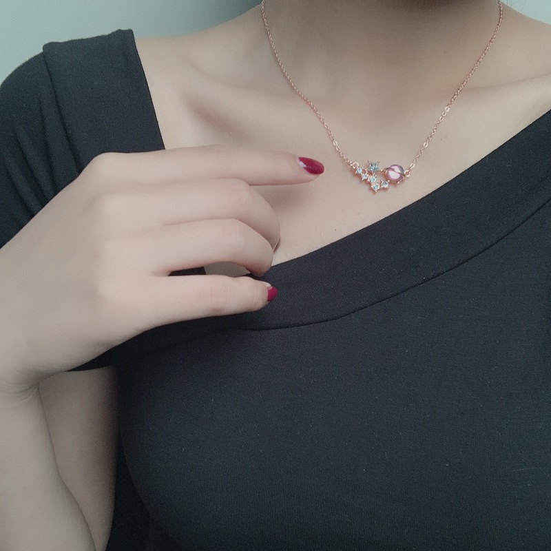 Vòng cổ/ vòng tay pha lê hồng nhân tạo tinh tế cho ban gái