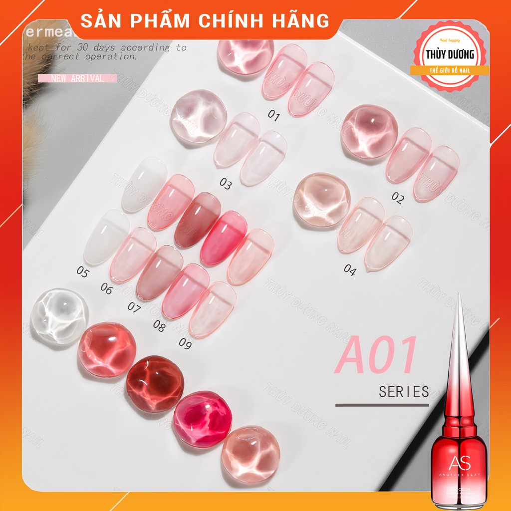 Sơn gel AS chính hãng chai đỏ mã A1 (sơn thạch) 15ml