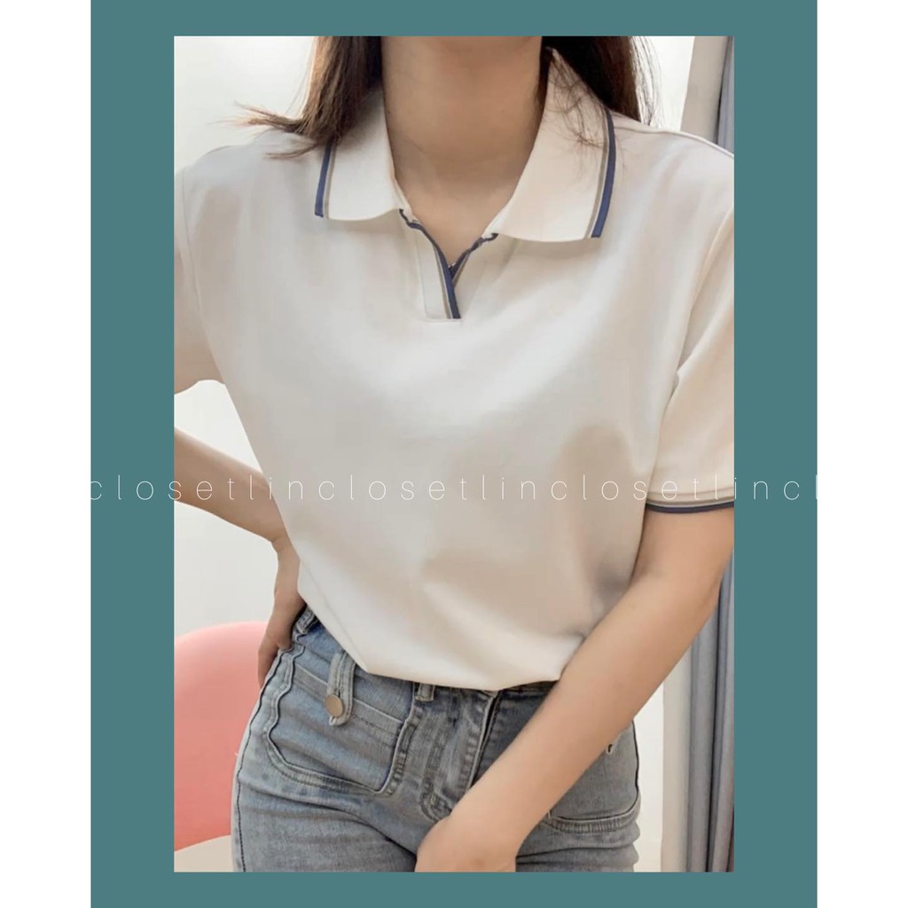 AT371 Áo thun polo nữ, Chất vải thun cotton100% thoáng mát hút mồ hôi | BigBuy360 - bigbuy360.vn