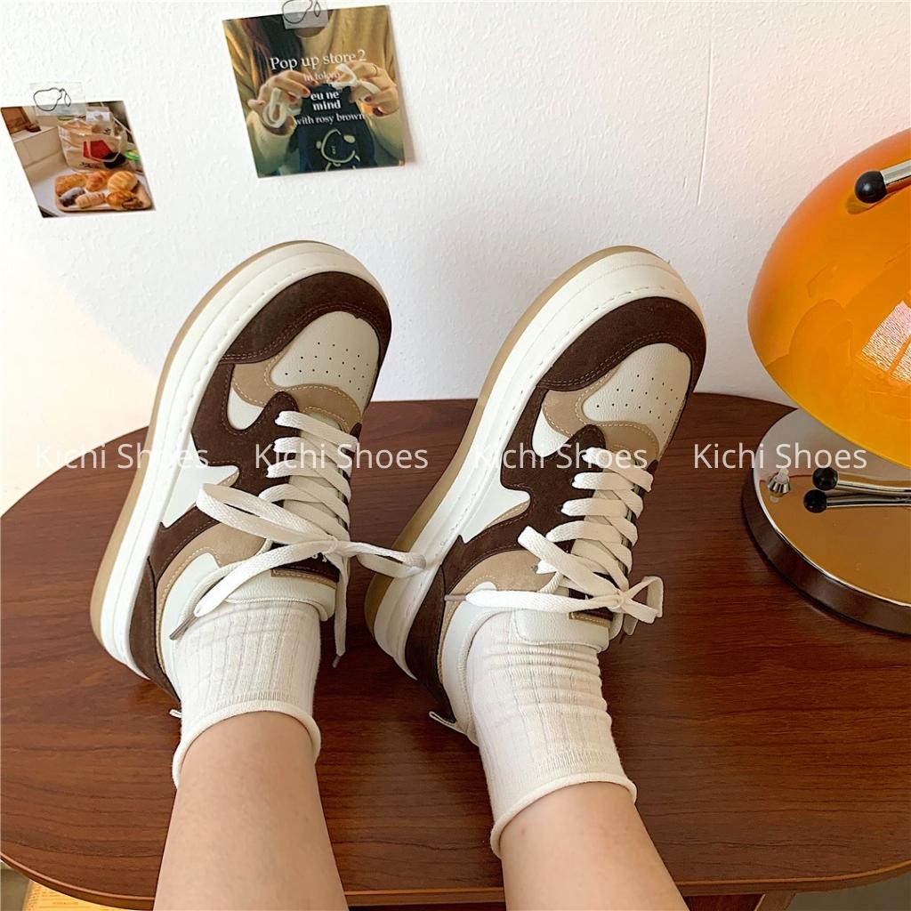 Giày thể thao nữ đế độn đế bánh mì tăng chiều cao phong cách ulzzang Hàn Quốc 2169 - Kichi Shoes