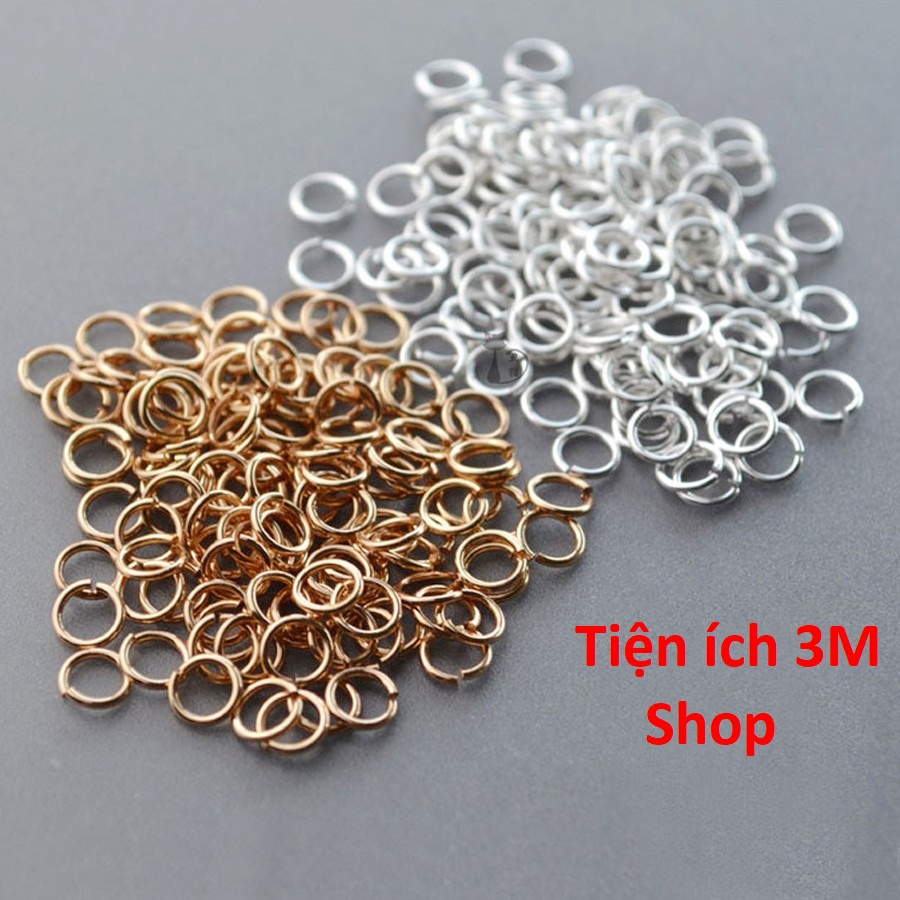 Khoen Tròn Vàng Bạc 1mm Làm Móc Khóa,Trang Sức,Trang Trí Handmade