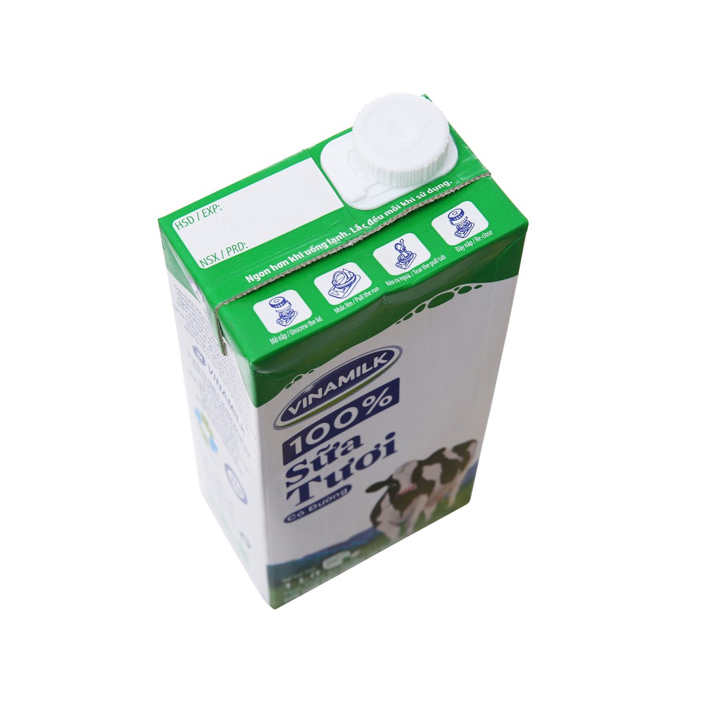 2/6 Sữa tươi có đường Vinamilk 100% Sữa Tươi hộp 1 lít
