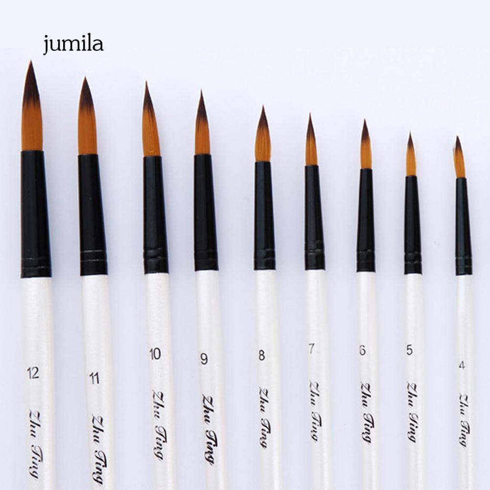 Set 12 cọ chất lượng cao chuyên dụng vẽ tranh màu nước sơn dầu