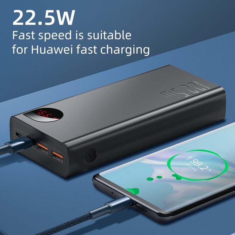 Baseus Adaman Quick Charge Power Bank 22.5W Pin dự phòng Baseus 20000mAh Type-C in/out BH 12Th poogroup