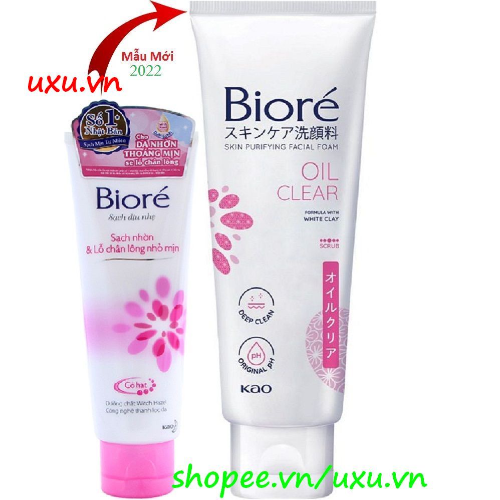 Sữa Rửa Mặt 100g Biore Oil Clear Sạch Nhờn & Làm Nhỏ Mịn Lỗ Chân Lông, Với uxu.vn Tất Cả Là Chính Hãng.