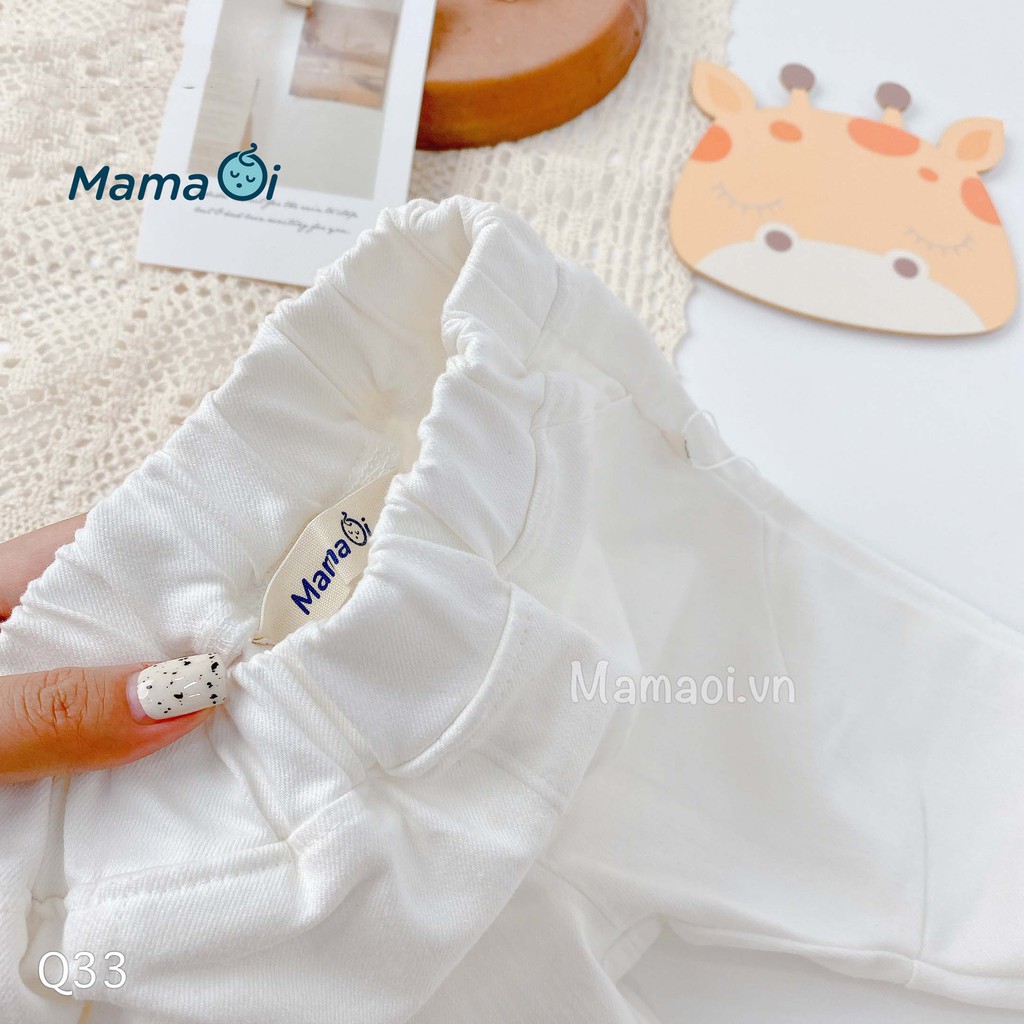 Quần kaki bé trai quần dài cho bé hai màu trắng đen vải mềm lưng thun bé từ  0-3 tuổi của Mama Ơi - Thời trang cho bé