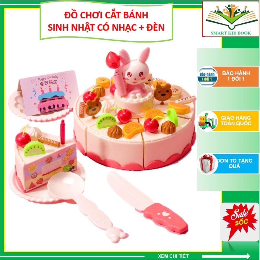 Đồ chơi cắt bánh sinh nhật loại lớn 85 chi tiết kèm nhạc và đèn