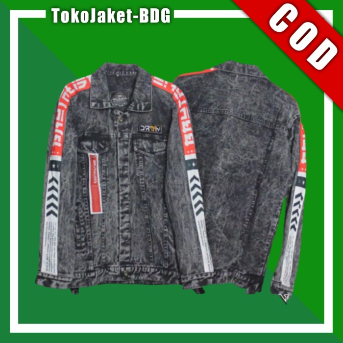 Áo Khoác denim Màu Xám Đen Cá Tính Cho Nam Và Nữ