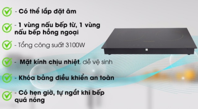 Bêp đôi từ hồng ngoại kangaroo KG499N NEW 💯 chính hãng-bh 12thang