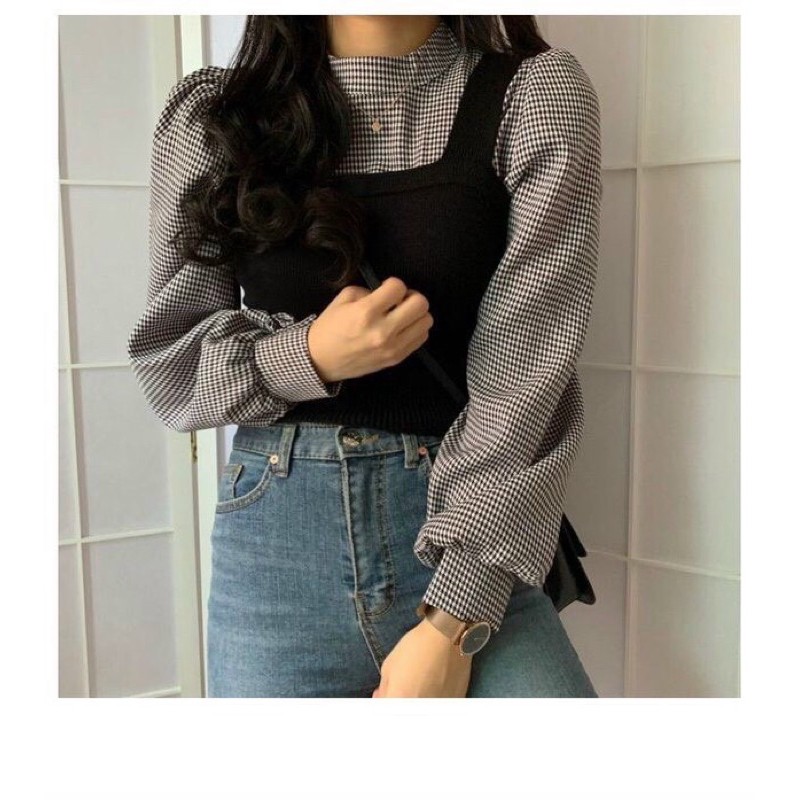 SET ÁO KẺ MIX YẾM