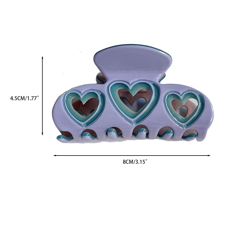 Kẹp Tóc Càng Cua Dày Dặn Hình Trái Tim Cho Nữ