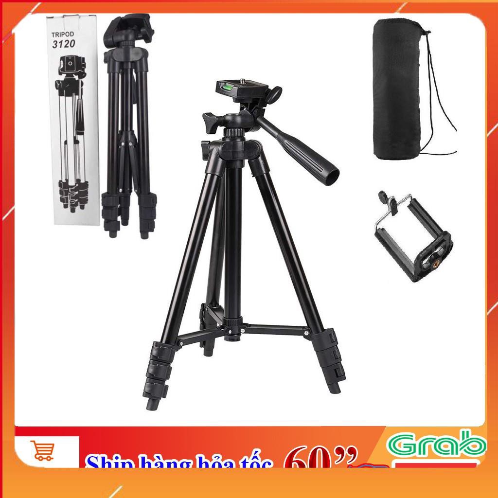 (Hàng Loại 1) Gậy 3 chân chụp hình máy ảnh, điện thoại Tripod TF - 3120 Full hộp và bao đeo