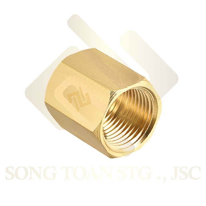 [MĂNG SÔNG ĐỀU] Khớp nối hai ren trong dân dụng BSP hệ G - Bằng đồng (Brass pipe fitting socket - reducing coupling)