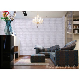 DECAL 1M giấy dán tường khổ 45cm có sẵn keo dán - GẠCH TRẮNG RR11