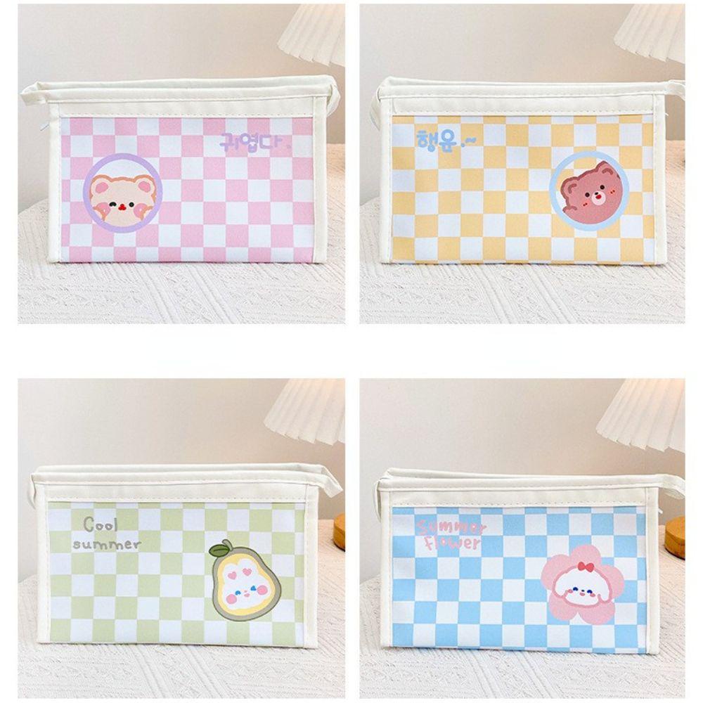 Mmluck Túi Đựng Bút Chì / Đồ Trang Điểm In Hình Gấu / Thỏ Có Khóa Kéo Phong Cách Hàn Quốc Cho Học Sinh