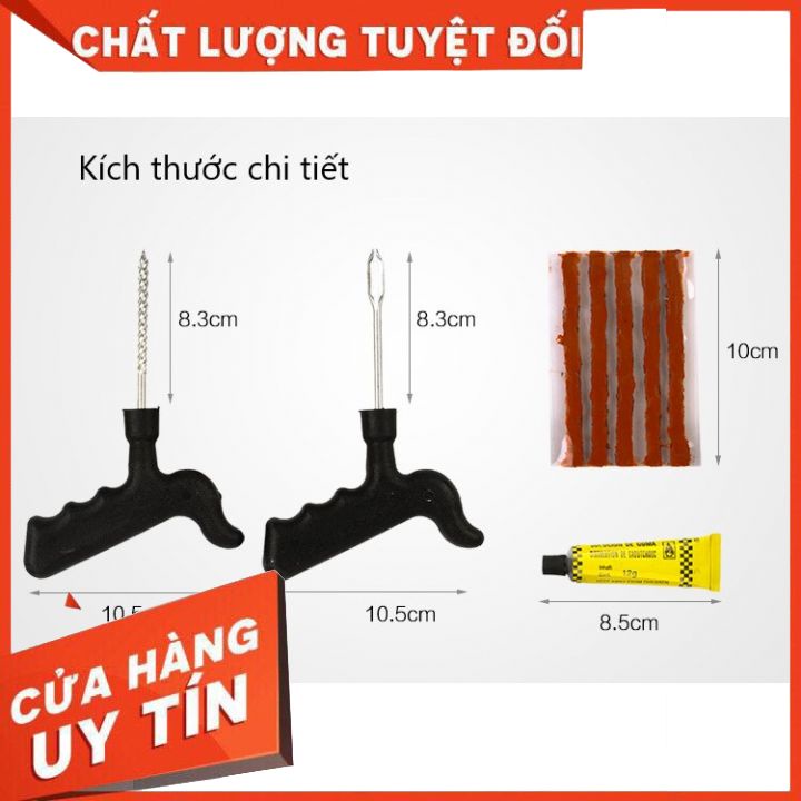 Bộ vá xe không săm, tự vá lốp đơn giản tiết kiệm chi phí hành trang cho dân đi phượt. Vá xe ô tô chữa cháy kịp thời