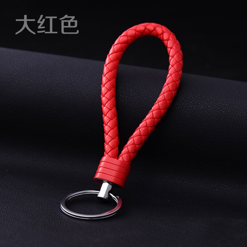 1 Móc Chìa Khóa Bằng Da Bện Thủ Công DIY Dành Cho Nam Nữ