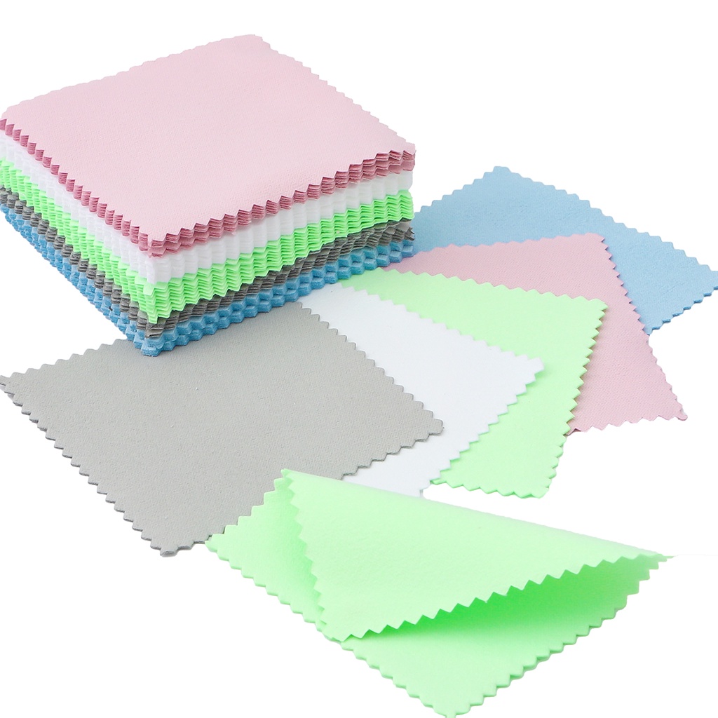 Set 10-50 khăn lau đánh bóng trang sức bạc / vàng mềm mại