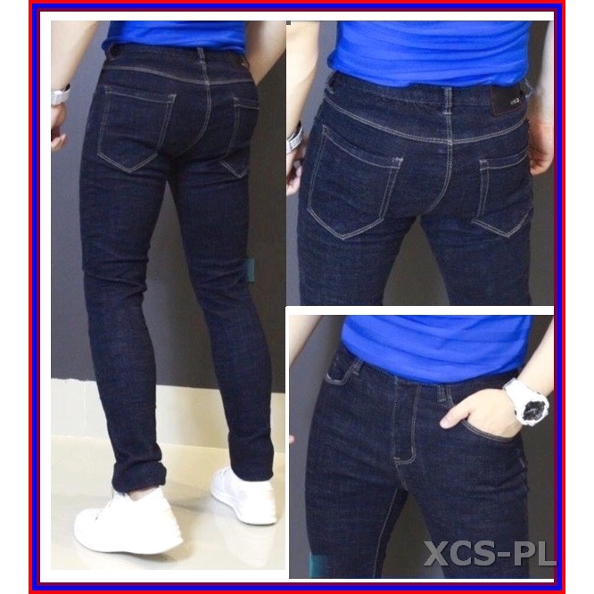 Quần jean nam cao cấp XANH ĐẬM TRƠN 05 chất giãn cực đẹp không xù lông, không ra màu 05txanh154