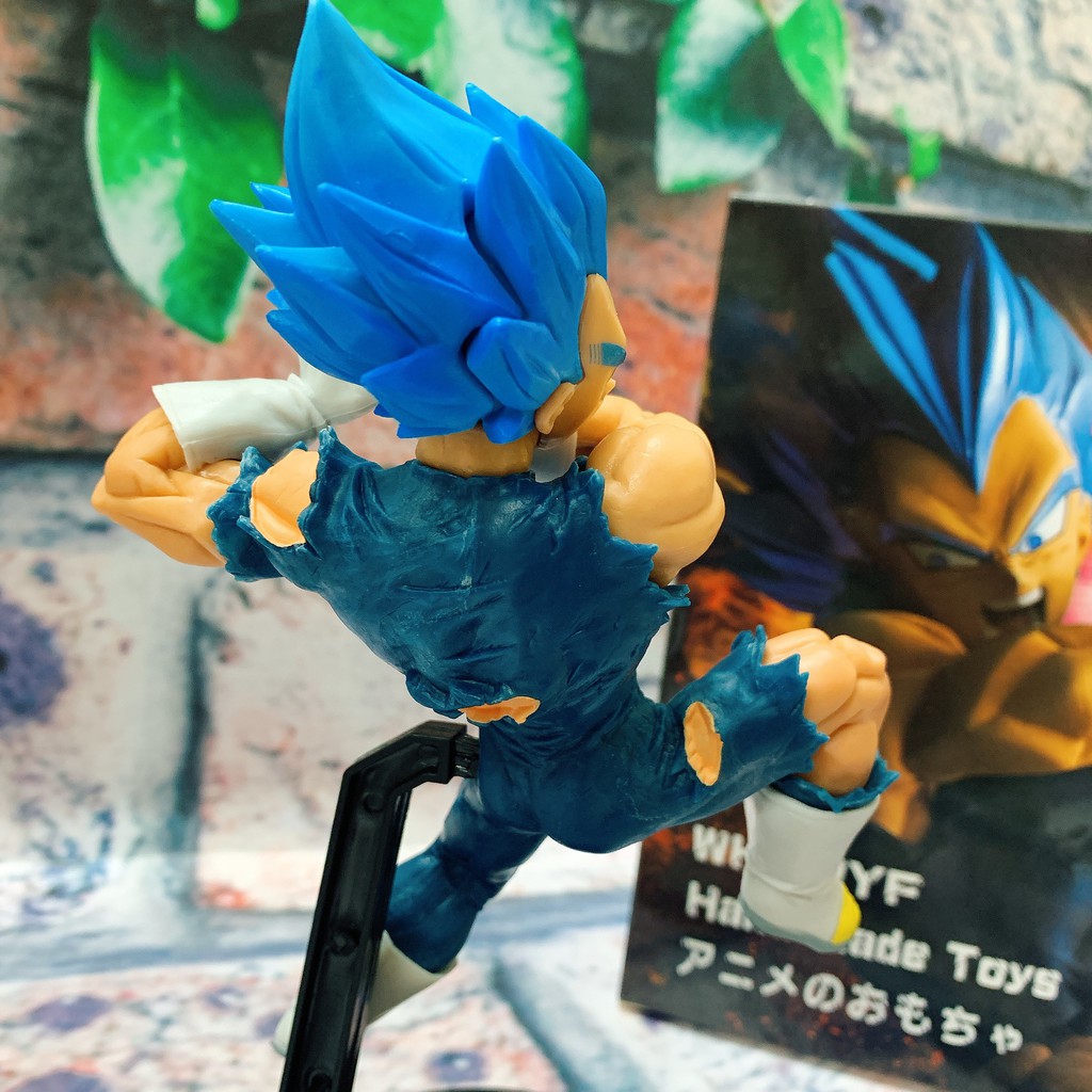 Mô hình 7 Viên Ngọc Rồng SonGoku Blue x Vegeta Blue siêu ngầu, Dragon Ball cao 18cm có chân đế đi kèm, full hộp