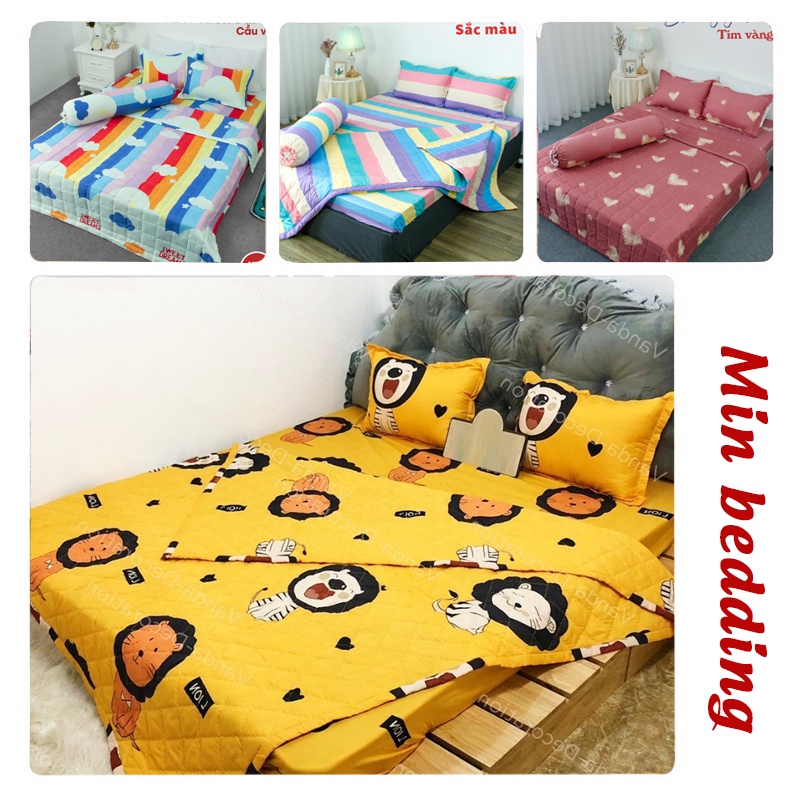 Chăn Hè Cotton Poly Trần Bông 3 Lớp KT 1m8x2m - Min Bedding