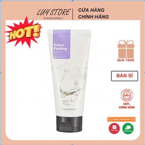 TẨY DA CHẾT  THE FACE SHOP Tẩy Da Chết Ngọc Trai - White Jewel PeelingThe Face Shop Smart Peeling 120ml