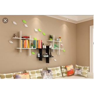 Bộ kệ trang trí treo tường 3 chữ thăng gỗ lỗi xanh chống ẩm cao cấp