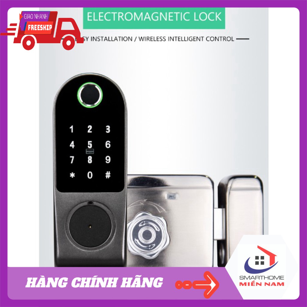 Khóa cửa DÙNG APP TUYA, mở bằng: từ xa bằng điện thoại, vân tay, mã số, thẻ từ và remote 🌐GIÁ TỐT🌐