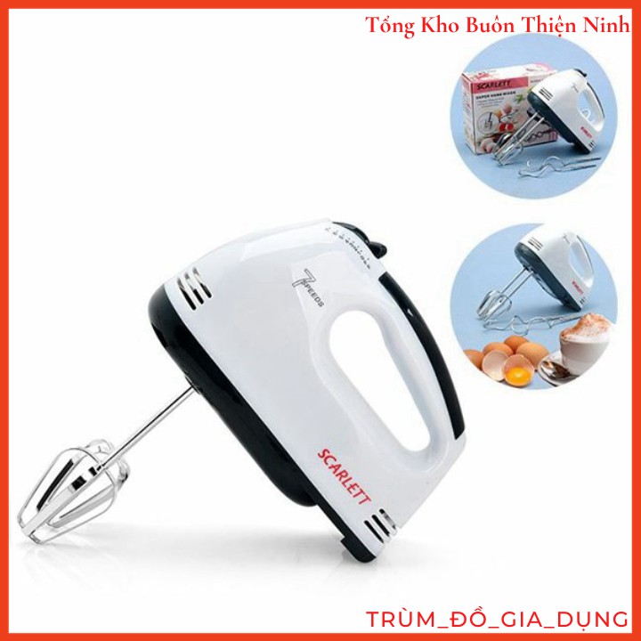 Máy đánh trứng đánh kem nhào bột 7 tốc độ 180W (Màu Trắng)