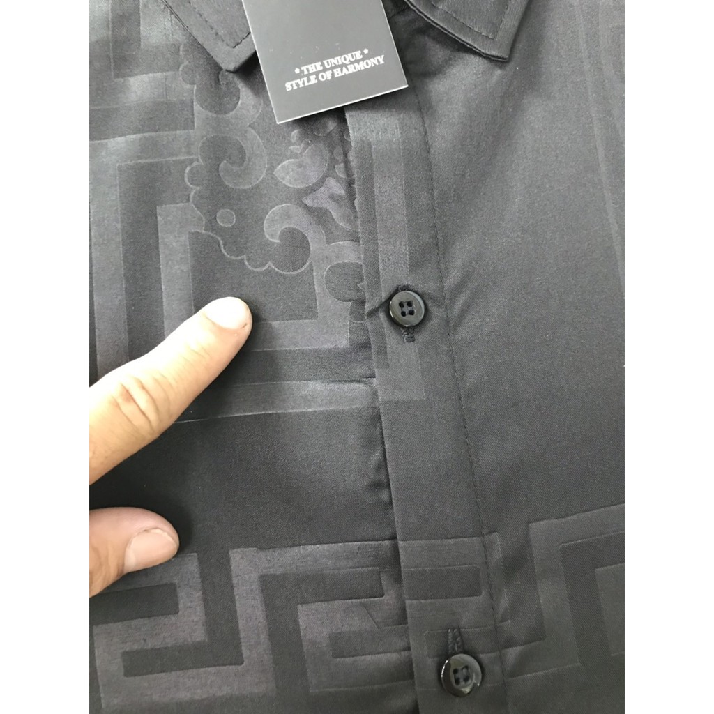 ÁoSơ Mi Nam. Sơ Mi Nam màu xám họa tiết chìm. Mẫu áO Sơ Mi Nam bán chạy của shop TS01 | BigBuy360 - bigbuy360.vn